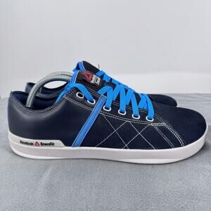 Reebok CrossFit Lite Low Training Powerlifting Shoes Mens 10 Blue Suede Navy